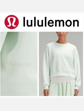 Lululemon Softstreme Perfectly Oversized Cropped Crew Top Kohlrabi Green Sz 6